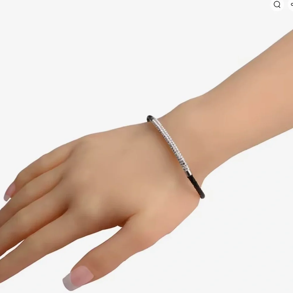 New Silver Bar Bracelet - Magnetic Clasp